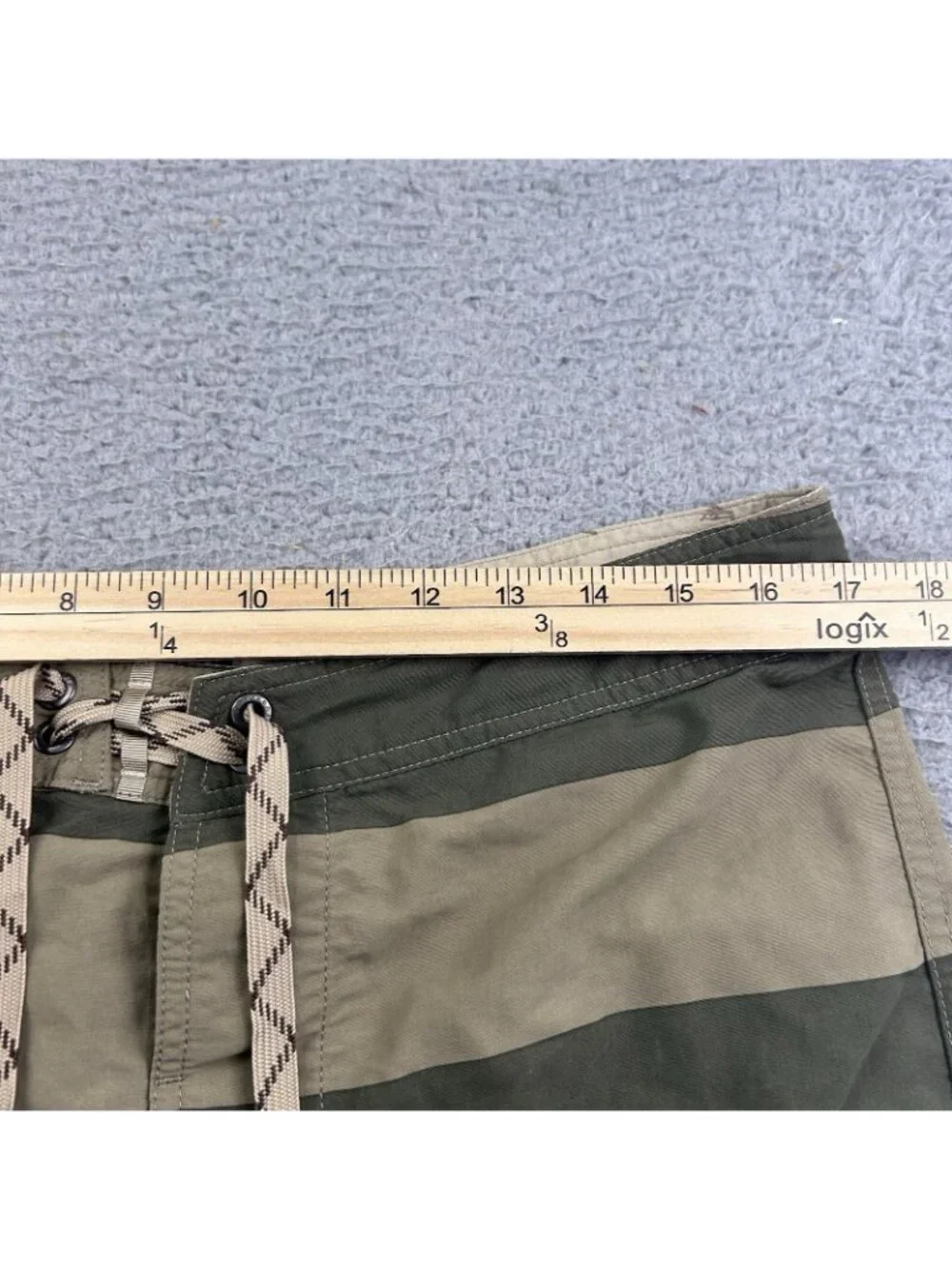 Patagonia Wayfarer Board Shorts Swim Trunks Mens Size 34 Green Brown Stripes